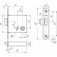 ЗЩ1-3 Mettem (Меттэм) (Защелка ЗЩ-1 (б/ручек)) левая