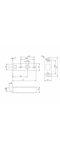 Защелка Punto (Пунто) PLASTPL45-R20 (PL45-R20) (врезная) SN мат. никель тех.упаковка без ответной планки Защелка Punto (Пунто) PLASTPL45-R20 (PL45-R20) (врезная) SN мат. никель тех.упаковка без ответной планки