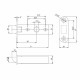 Защелка Punto (Пунто) PLASTPL45-R20 (PL45-R20) (врезная) SN мат. никель тех.упаковка без ответной планки