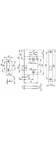 Защелка Fuaro (Фуаро) врезная PLASTP72-50 (P72-50) GR графит Защелка Fuaro (Фуаро) врезная PLASTP72-50 (P72-50) GR графит