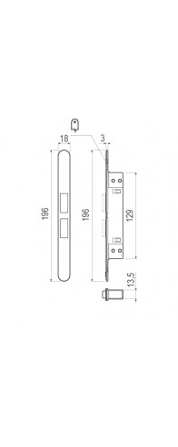 Магнитная AGB (АГБ) защелка регулируемая Touch B01120.30.93 (черный) с лицевой планкой B01120.31.93
