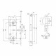 Защелка Punto (Пунто) врезная PL96WC-50/BL GP (золото)