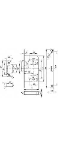 Защелка Fuaro (Фуаро) PLASTP96WC-50 (P96WC-50) SN мат.никель Защелка Fuaro (Фуаро) PLASTP96WC-50 (P96WC-50) SN мат.никель