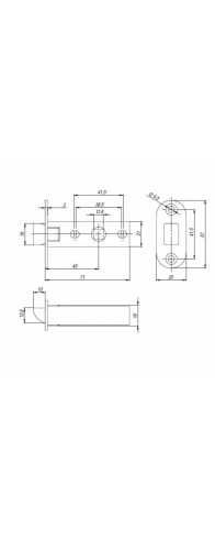 Защелка Punto (Пунто) PLASTPL45-R25 (PL45-R25) (врезная) SN мат. никель тех.упаковка без ответной планки Защелка Punto (Пунто) PLASTPL45-R25 (PL45-R25) (врезная) SN мат. никель тех.упаковка без ответной планки