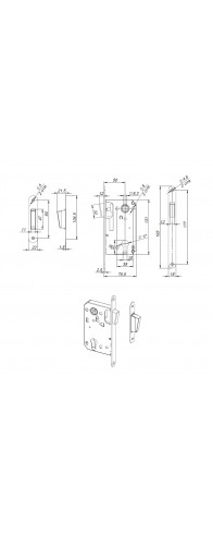 Корпус Fuaro (Фуаро) замка MAGN5300-M-C (5300-M-C) BL черный Корпус Fuaro (Фуаро) замка MAGN5300-M-C (5300-M-C) BL черный