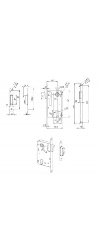 Корпус Fuaro (Фуаро) замка MAGN5300-M-C (5300-M-C) SN мат.никель Корпус Fuaro (Фуаро) замка MAGN5300-M-C (5300-M-C) SN мат.никель