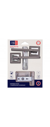 Комплект ручек Punto (Пунто) с защелкой без запирания LM/A SET45K.QL52.TECH/HD GR/CP-23 графит/хром Комплект ручек Punto (Пунто) с защелкой без запирания LM/A SET45K.QL52.TECH/HD GR/CP-23 графит/хром