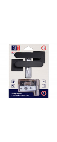 Комплект ручек Punto (Пунто) с защелкой без запирания LM/A SET45K.QS52.PORTO/HD BL-24 черный Комплект ручек Punto (Пунто) с защелкой без запирания LM/A SET45K.QS52.PORTO/HD BL-24 черный