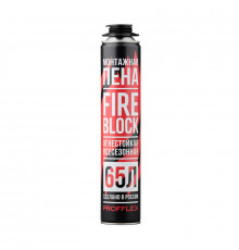 Пена монтажная огнестойкая PROFFLEX FIRE BLOCK 65л всесезонная