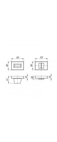 Ручка Armadillo (Армадилло) поворотная BK6.K.UCS36 (BK6 UCS) BPVD-77 вороненый никель Ручка Armadillo (Армадилло) поворотная BK6.K.UCS36 (BK6 UCS) BPVD-77 вороненый никель
