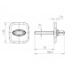 Ручка Fuaro (Фуаро) поворотная BKW8x75.K.XL62 (BKW8x75 XL) SSC-16 сатинированный хром