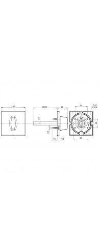 Ручка Fuaro (Фуаро) поворотная BKW8x75.K.RL52 (BKW8x75 RL) CP-8 хром Ручка Fuaro (Фуаро) поворотная BKW8x75.K.RL52 (BKW8x75 RL) CP-8 хром
