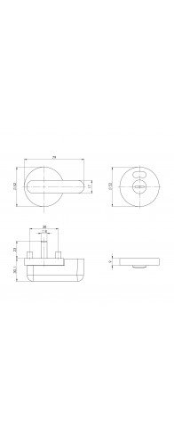 Ручка Ajax (Аякс) поворотная BK6.WC.CABIN PVC WH белый Ручка Ajax (Аякс) поворотная BK6.WC.CABIN PVC WH белый