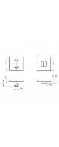 Ручка Fuaro (Фуаро) поворотная BK6.K.SL52 (BK6 SL) GR-23 графит Ручка Fuaro (Фуаро) поворотная BK6.K.SL52 (BK6 SL) GR-23 графит