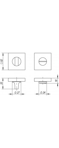 Ручка Fuaro (Фуаро) поворотная BK6.K.DM51 (BK6 DM) CP-8 хром Ручка Fuaro (Фуаро) поворотная BK6.K.DM51 (BK6 DM) CP-8 хром