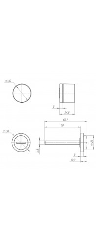 Ручка Armadillo (Армадилло) поворотная BK6.R.ART30 MWSC-33 итальянский тисненый