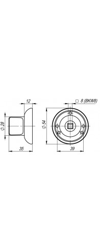 Ручка Armadillo (Армадилло) поворотная BKW8.R.LD54 (BKW8) AB/GP-7 бронза/золото Ручка Armadillo (Армадилло) поворотная BKW8.R.LD54 (BKW8) AB/GP-7 бронза/золото