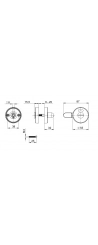 Ручка Fuaro (Фуаро) поворотная BK8.R.DSS304-button с индикатором INOX 304 Ручка Fuaro (Фуаро) поворотная BK8.R.DSS304-button с индикатором INOX 304