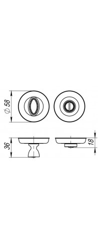 Ручка Fuaro (Фуаро) поворотная BK6.R.SM58 (BK6 SM) RB-10 французское золото Ручка Fuaro (Фуаро) поворотная BK6.R.SM58 (BK6 SM) RB-10 французское золото