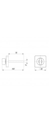 Ручка Armadillo (Армадилло) поворотная BKW8.K.SQ52 (BKW8/SQ) MWSC-33 итальянский тисненый Ручка Armadillo (Армадилло) поворотная BKW8.K.SQ52 (BKW8/SQ) MWSC-33 итальянский тисненый
