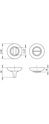 Ручка Fuaro (Фуаро) поворотная BK6.R.RM54 (BK6 RM) SN/CP-3 матовый никель/хром Ручка Fuaro (Фуаро) поворотная BK6.R.RM54 (BK6 RM) SN/CP-3 матовый никель/хром