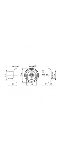 Ручка Armadillo (Армадилло) поворотная BK6.R.LD54 (BK6) SG/GP-4 матовое золото/золото Ручка Armadillo (Армадилло) поворотная BK6.R.LD54 (BK6) SG/GP-4 матовое золото/золото