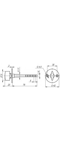 Ручка Armadillo (Армадилло) поворотная BK6.R.SB30 (SB-30/6) CP-8 хром