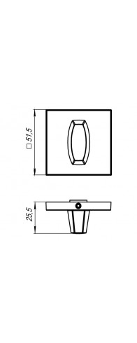 Ручка Armadillo (Армадилло) поворотная BK6.K.USS52 (WC-BOLT BK6 USS) WH-19 белый Ручка Armadillo (Армадилло) поворотная BK6.K.USS52 (WC-BOLT BK6 USS) WH-19 белый
