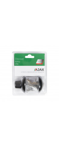 Ручка поворотная Ajax (Аякс) с фиксацией ключом BK6.FIX.JR BL-24 черный