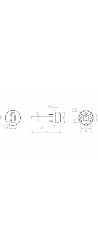 Ручка Fuaro (Фуаро) поворотная BKW8x75.R.RLR52 CP-8 хром Ручка Fuaro (Фуаро) поворотная BKW8x75.R.RLR52 CP-8 хром