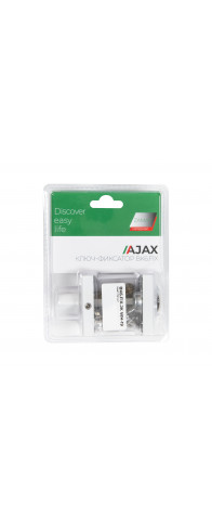 Ручка поворотная Ajax (Аякс) с фиксацией ключом BK6.FIX.JK WH-19 белый Ручка поворотная Ajax (Аякс) с фиксацией ключом BK6.FIX.JK WH-19 белый
