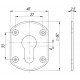 Накладка Fuaro (Фуаро) на цилиндр ESC.C+C/OV.set (ESC031) CP хром (2шт.)