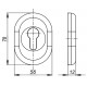Накладка Fuaro (Фуаро) на цилиндр ESC.C/CRE/OV.12 (ESC-12C) CP хром (2шт. в уп.,отгр. по 1 шт.)