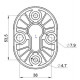 Накладка Fuaro (Фуаро) на цилиндр ESC.C/CRE/OV.12 (ESC-12C) CP хром (2шт. в уп.,отгр. по 1 шт.)