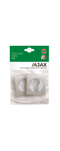 Накладка Ajax (Аякс) под цилиндр ET.K.JK51 (ET JK) SSC-16 сатин.хром Накладка Ajax (Аякс) под цилиндр ET.K.JK51 (ET JK) SSC-16 сатин.хром