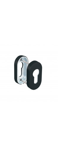 Накладка Fuaro (Фуаро) под цилиндр ET.R.DSS201-02P (DSS-02P-ET) INOX 201 BLACK (овальнове основание)