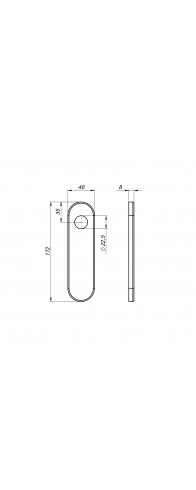 Комплект Fuaro (Фуаро) накладок FP.DH172.0433 NE ESC W/CYL HOLE 1prs (DH-0433) без отверстий под ЦМ