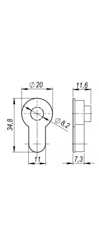 Вставка Armadillo (Армадилло) под шток ET.TANG.UNI (CYLINDER) GP-2 золото Вставка Armadillo (Армадилло) под шток ET.TANG.UNI (CYLINDER) GP-2 золото