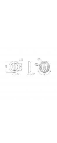 Накладка Ajax (Аякс) под цилиндр ET.R.JR54 (ET JR) BL-24 черный Накладка Ajax (Аякс) под цилиндр ET.R.JR54 (ET JR) BL-24 черный