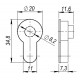 Вставка Armadillo (Армадилло) под шток ET.TANG.UNI (CYLINDER) BL-26 черный