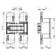 Петля Armadillo (Армадилло) скрытой установки U3D6000 SG (11160UN3D) мат. золото