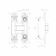 Петля Armadillo (Армадилло) скрытой установки U3D3000.VPG AB бронза TECH