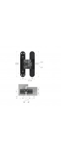 Петля Armadillo (Армадилло) скрытой установки U3D7800.VPG FSG флор. золото TECH Петля Armadillo (Армадилло) скрытой установки U3D7800.VPG FSG флор. золото TECH