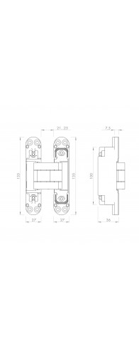 Петля Armadillo (Армадилло) скрытой установки U3D7800.VPG FSG флор. золото TECH Петля Armadillo (Армадилло) скрытой установки U3D7800.VPG FSG флор. золото TECH