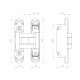 Петля Armadillo (Армадилло) скрытой установки U3D7800.VPG FSG флор. золото TECH