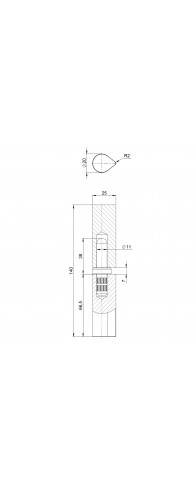 Петля приварная D20x140 (без фаски) Петля приварная D20x140 (без фаски)