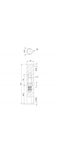 Петля приварная D20x140S (с фаской) Петля приварная D20x140S (с фаской)