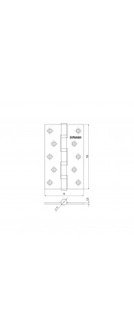 Петля Fuaro (Фуаро) универсальная IN5400U-BL AB (4BB/BL 125x75x2,5) бронза БЛИСТЕР