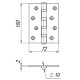 Петля Ajax (Аякс) универсальная IN4000U GR (4B/P 100x70x2) графит