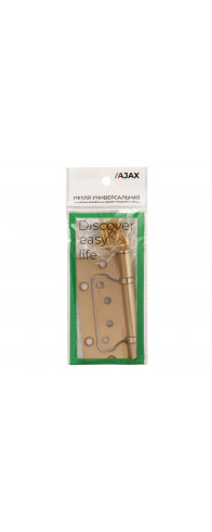 Петля Ajax (Аякс) универсальная без врезки IN4000W SSG (100/P-2B 100x2,3) сатин.золото Петля Ajax (Аякс) универсальная без врезки IN4000W SSG (100/P-2B 100x2,3) сатин.золото